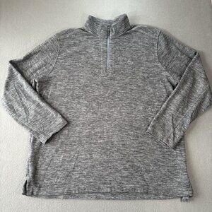 Tommy Bahama Cloud Peak Mens XL Half Zip Fleece Sweatshirt Pullover Gray Outdoor